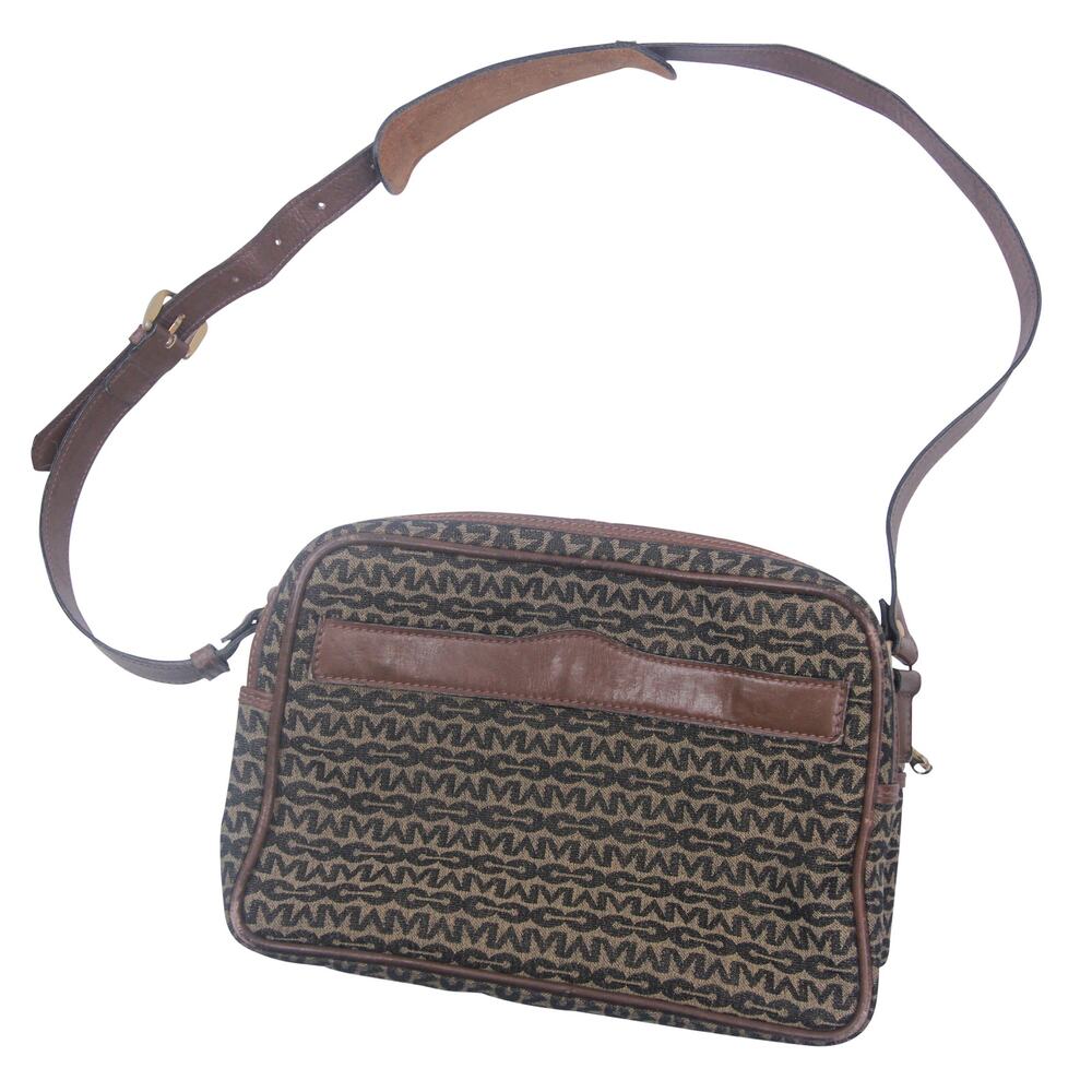 Vintage Mark Cross Monogram Print Side Bag